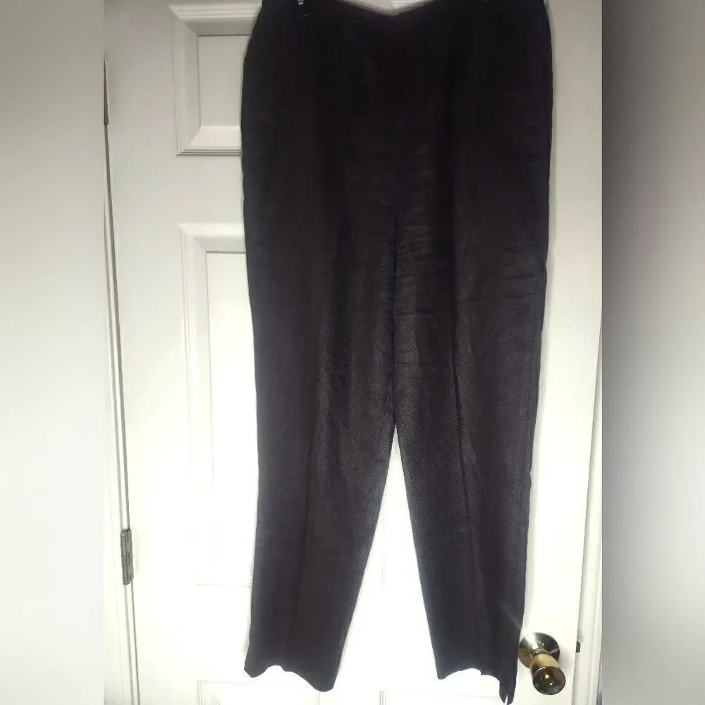 David Dart S Brown 100% Linen Full Length Pockets Women’s Pants